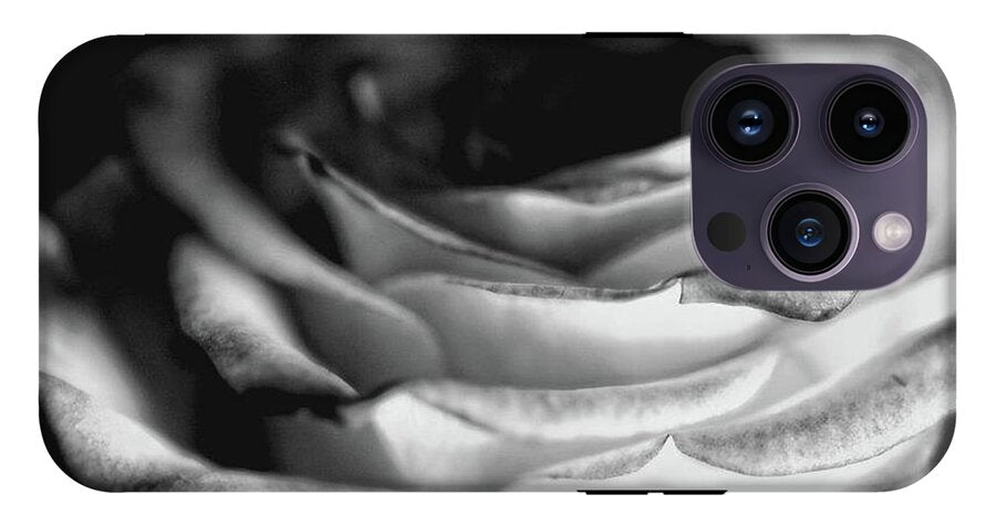 Light Black and White Rose - Phone Case