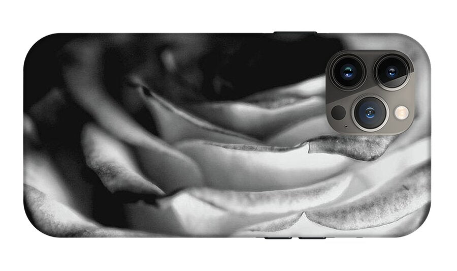 Light Black and White Rose - Phone Case
