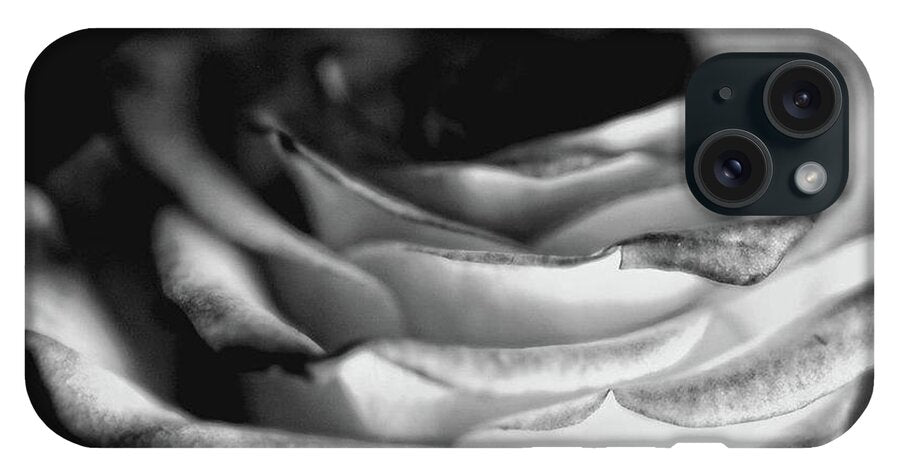 Light Black and White Rose - Phone Case