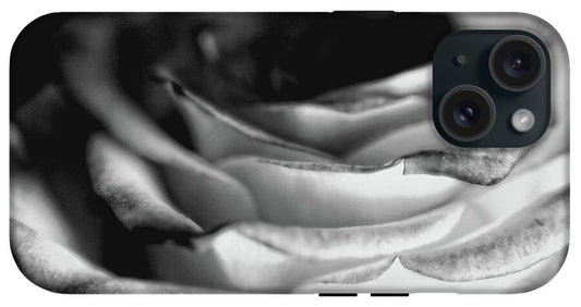 Light Black and White Rose - Phone Case