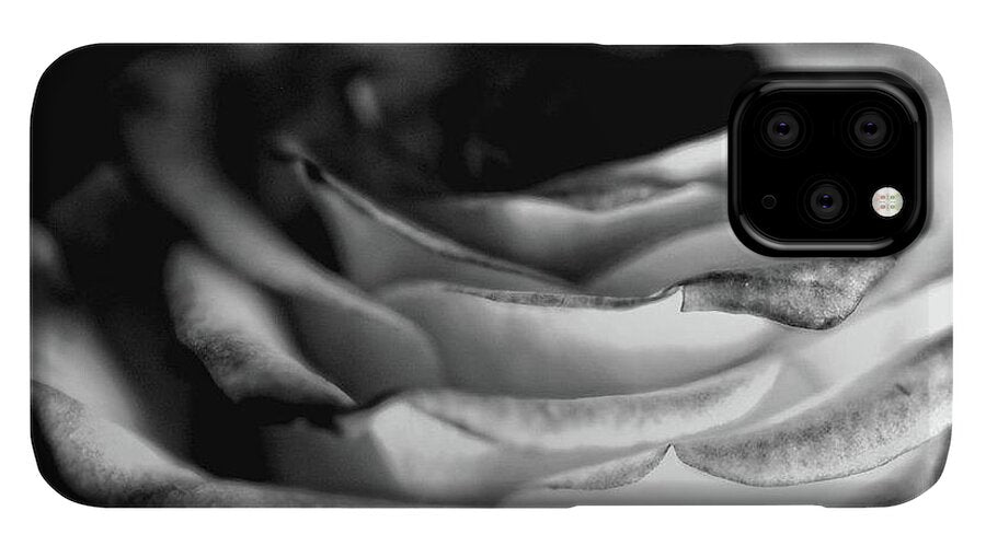 Light Black and White Rose - Phone Case