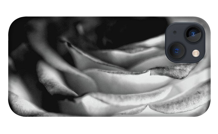 Light Black and White Rose - Phone Case