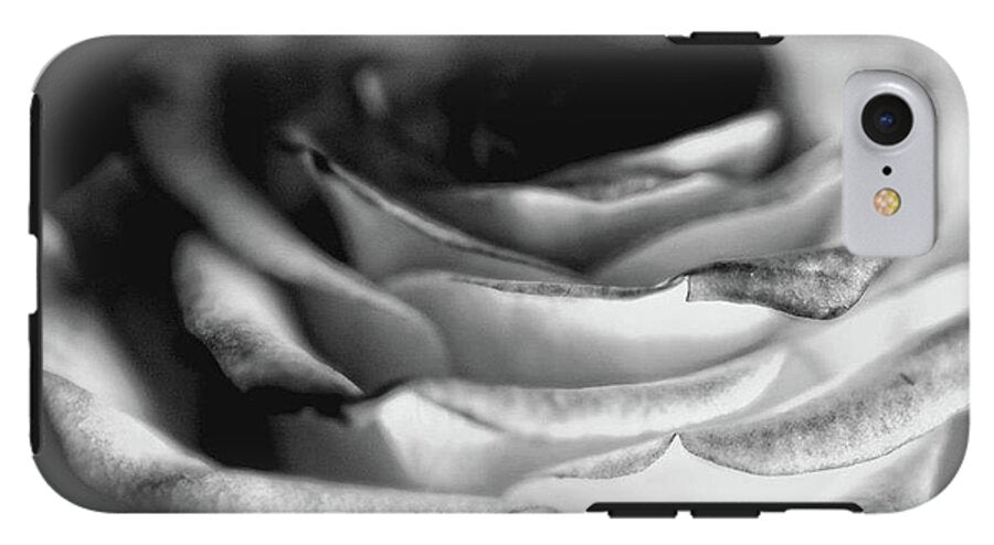 Light Black and White Rose - Phone Case