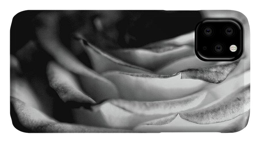 Light Black and White Rose - Phone Case