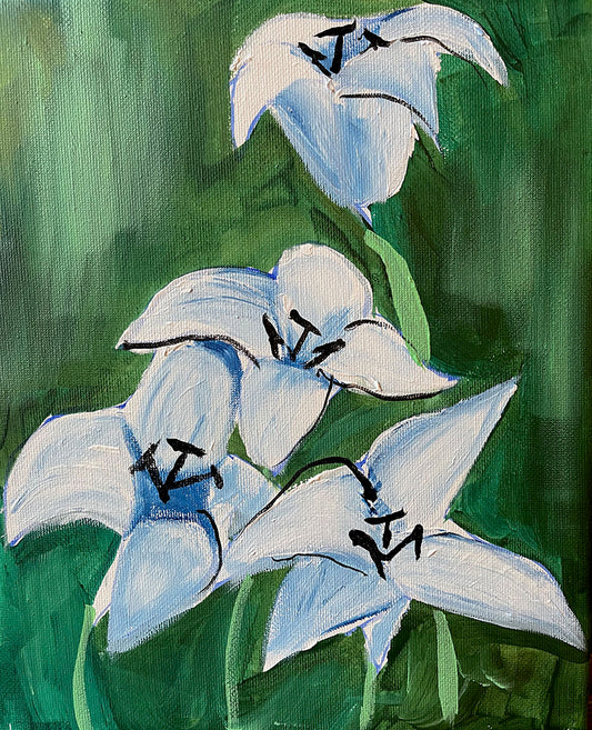Lilies in Blue Digital Image Download