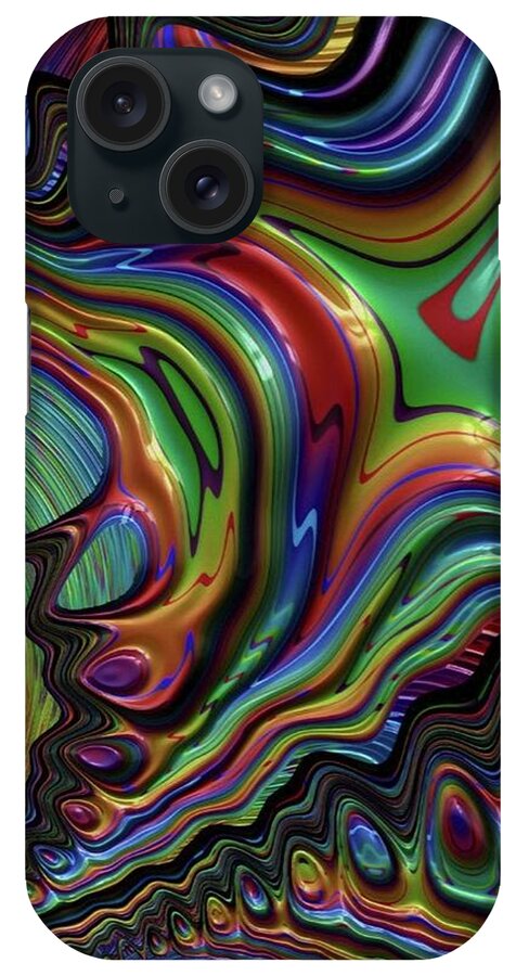 Liquid Rainbow Fractal 24 - Phone Case