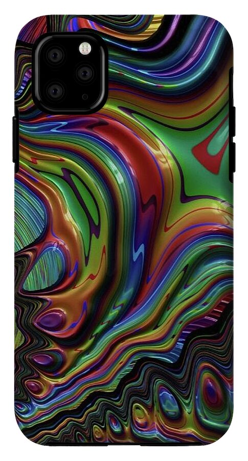 Liquid Rainbow Fractal 24 - Phone Case