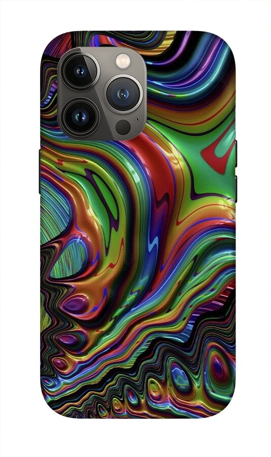 Liquid Rainbow Fractal 24 - Phone Case