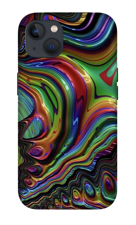 Liquid Rainbow Fractal 24 - Phone Case