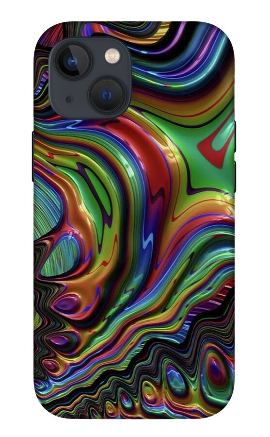 Liquid Rainbow Fractal 24 - Phone Case