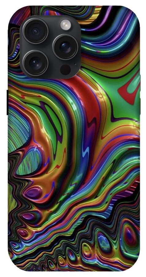 Liquid Rainbow Fractal 24 - Phone Case