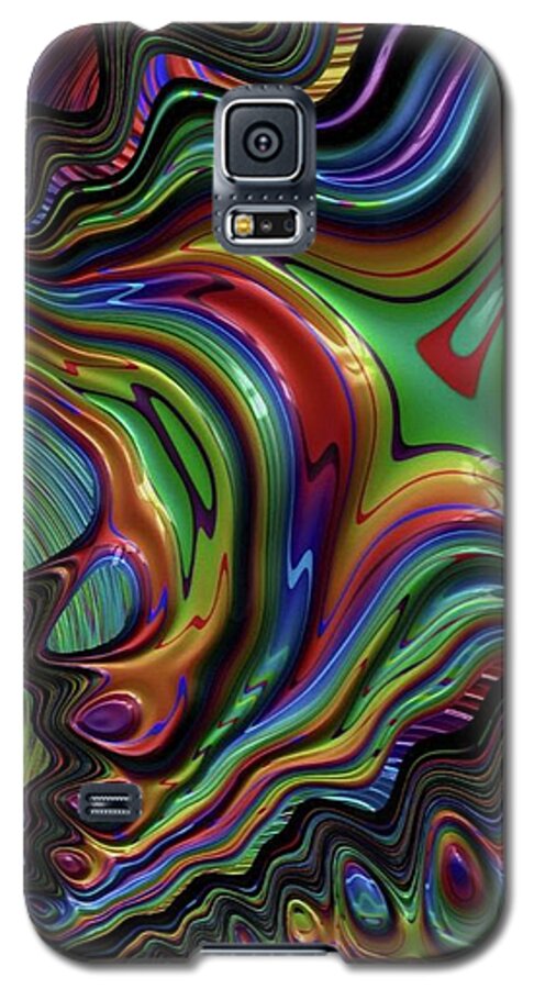 Liquid Rainbow Fractal 24 - Phone Case