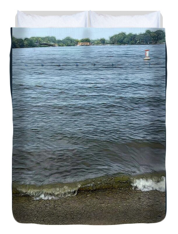 Nippersink Lake in August - Duvet Cover
