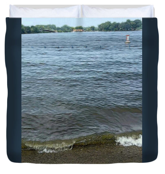 Nippersink Lake in August - Duvet Cover