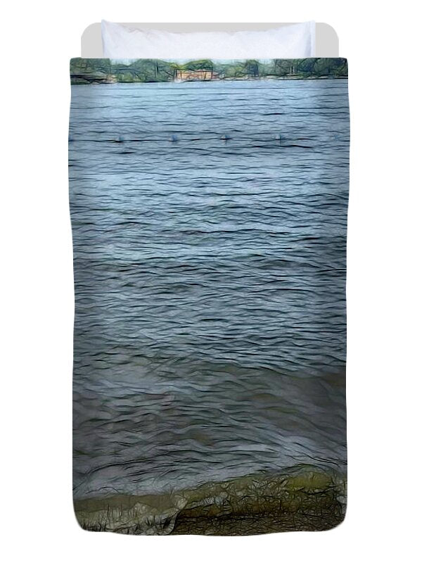 Nippersink Lake in August - Duvet Cover