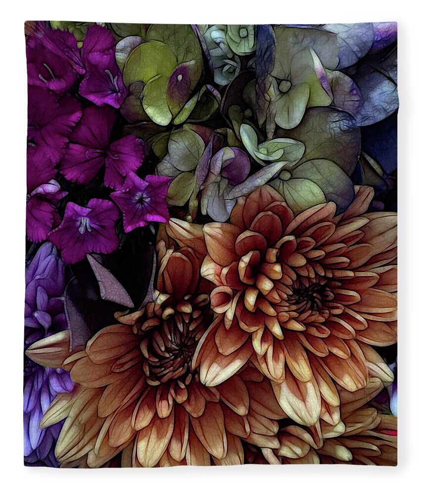 October Flowers 1 - Blanket