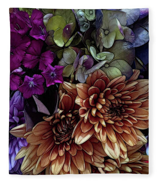October Flowers 1 - Blanket