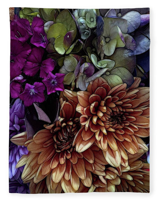 October Flowers 1 - Blanket