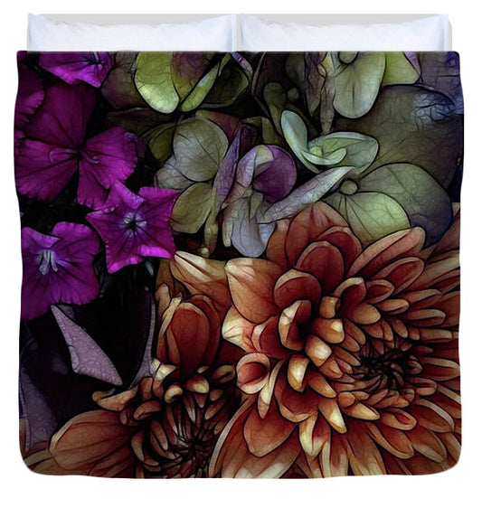 October Flowers 1 - Duvet Cover