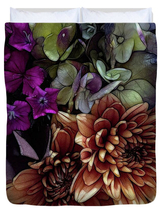 October Flowers 1 - Duvet Cover