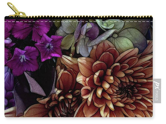 October Flowers 1 - Zip Pouch