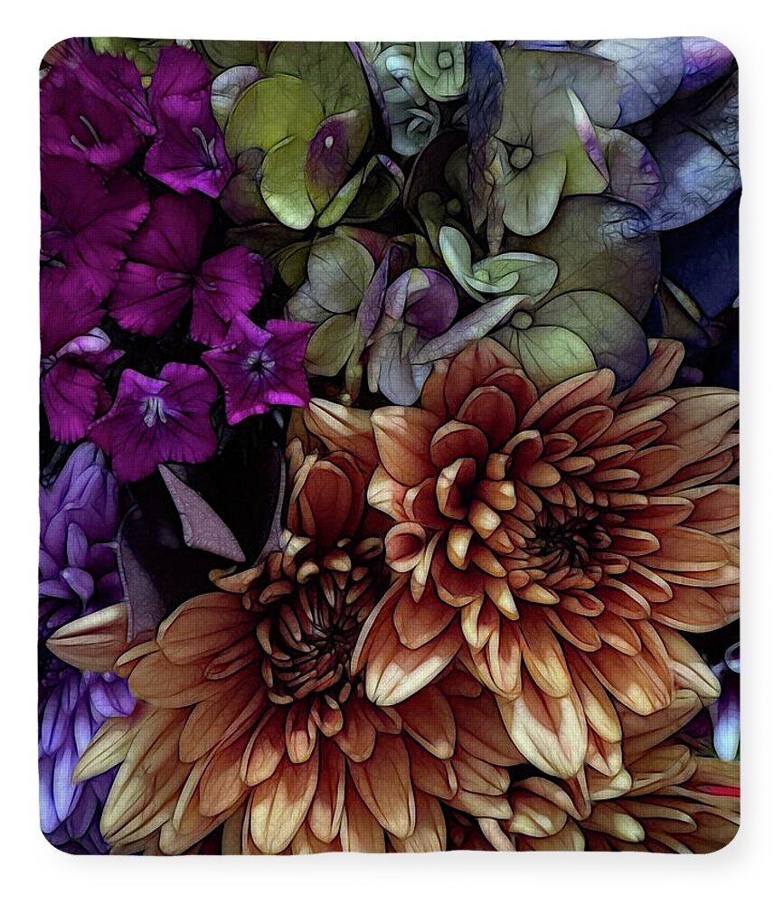 October Flowers 1 - Blanket