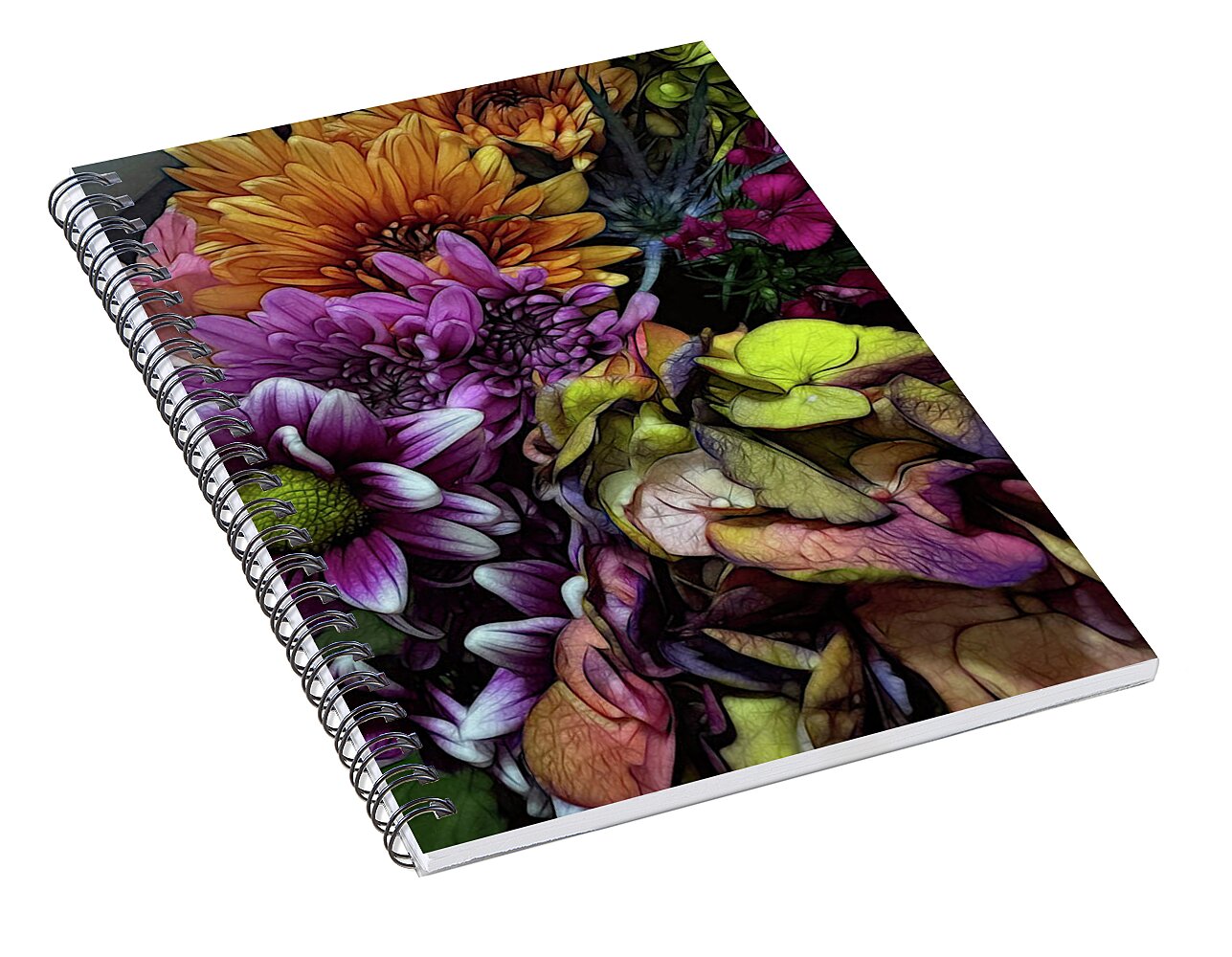 October Flowers 6 - Spiral Notebook