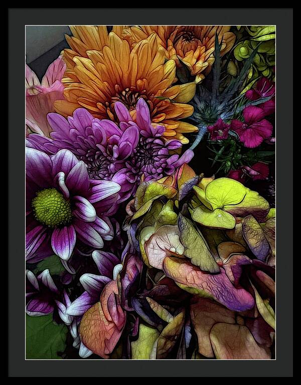 October Flowers 6 - Framed Print