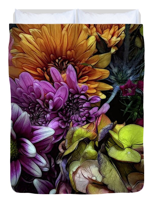October Flowers 6 - Duvet Cover