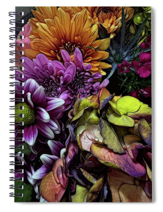 October Flowers 6 - Spiral Notebook