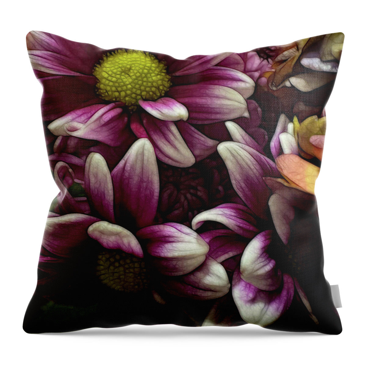 October Flowers 7 - Throw Pillow
