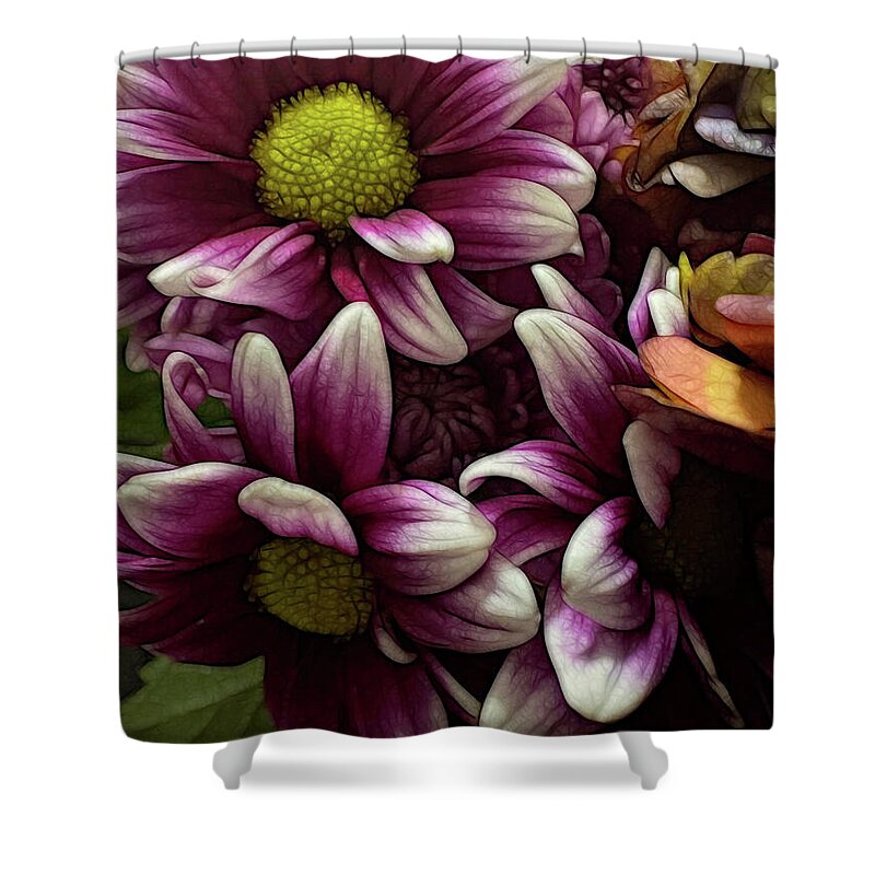October Flowers 7 - Shower Curtain