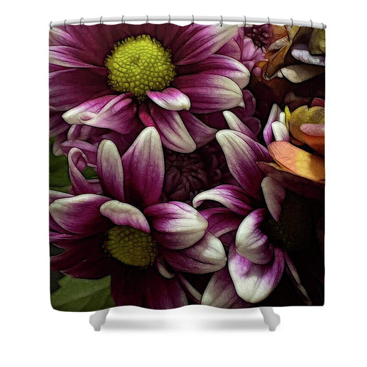 October Flowers 7 - Shower Curtain