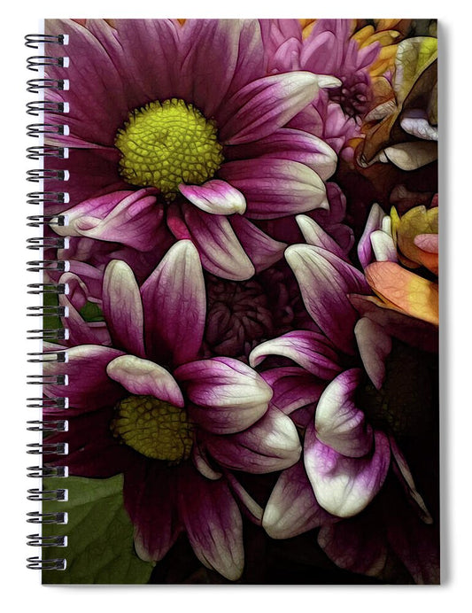 October Flowers 7 - Spiral Notebook