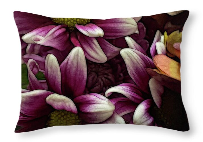 October Flowers 7 - Throw Pillow