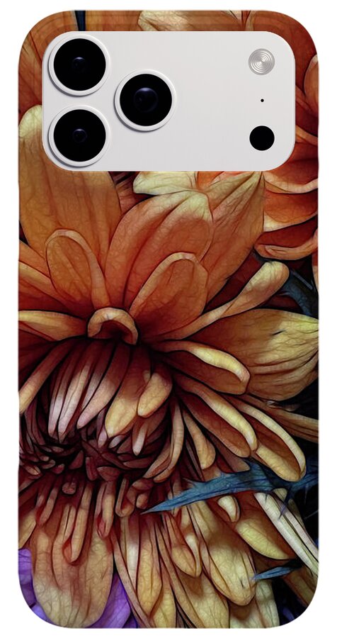 October Flowers 8 Vibrant Orange Flowers Close-Up - Phone Case