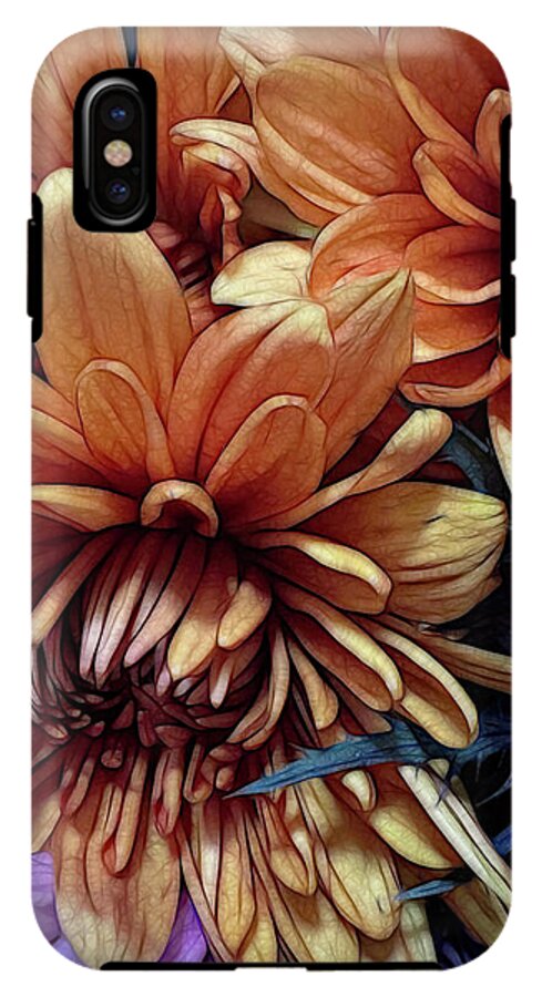 October Flowers 8 Vibrant Orange Flowers Close-Up - Phone Case