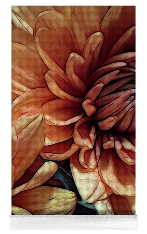 October Flowers 8 Vibrant Orange Flowers Close-Up - Yoga Mat