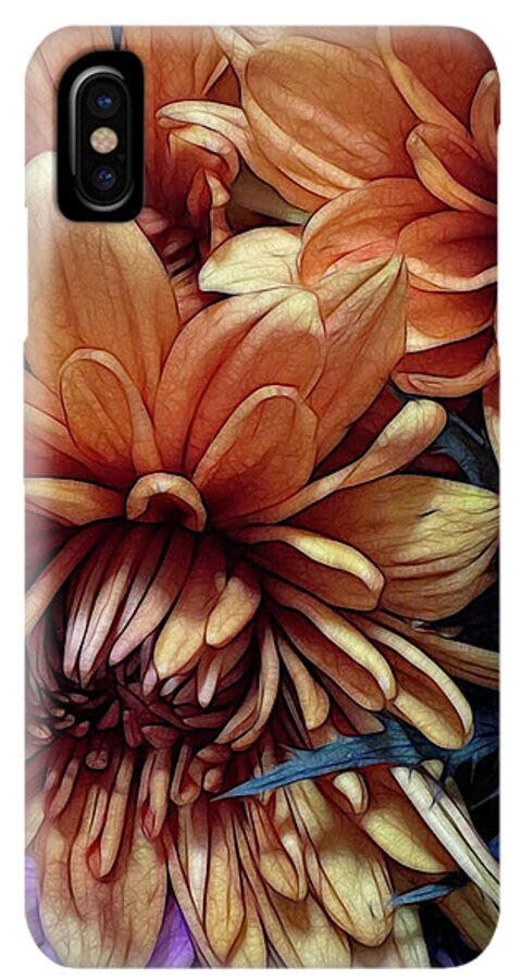 October Flowers 8 Vibrant Orange Flowers Close-Up - Phone Case