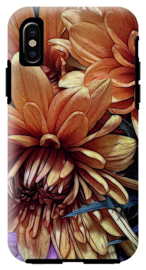 October Flowers 8 Vibrant Orange Flowers Close-Up - Phone Case