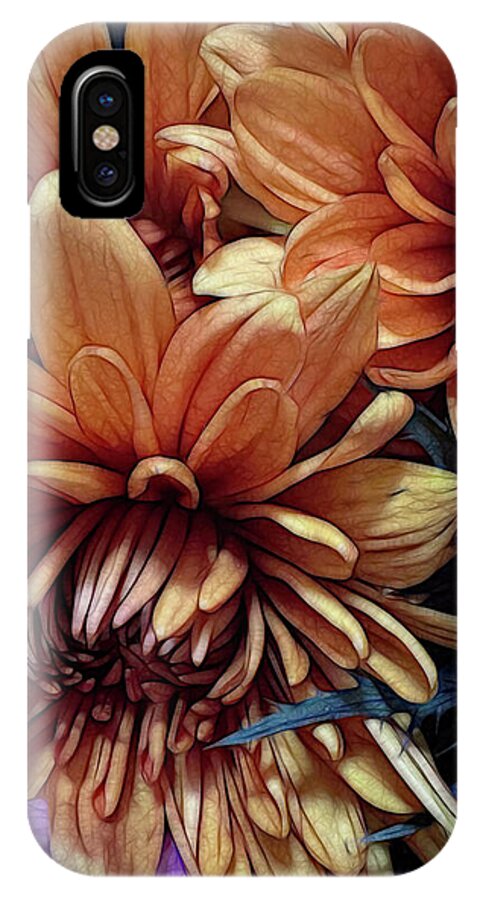 October Flowers 8 Vibrant Orange Flowers Close-Up - Phone Case
