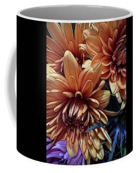 October Flowers 8 Vibrant Orange Flowers Close-Up - Mug
