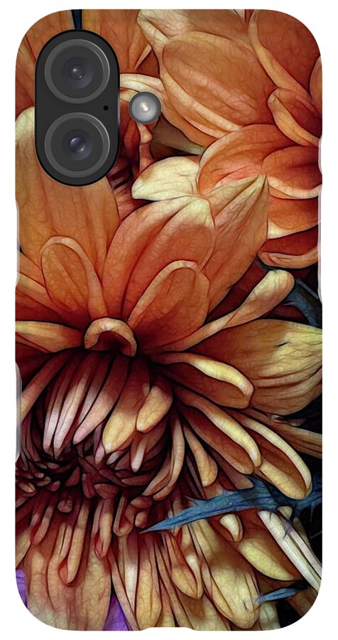 October Flowers 8 Vibrant Orange Flowers Close-Up - Phone Case
