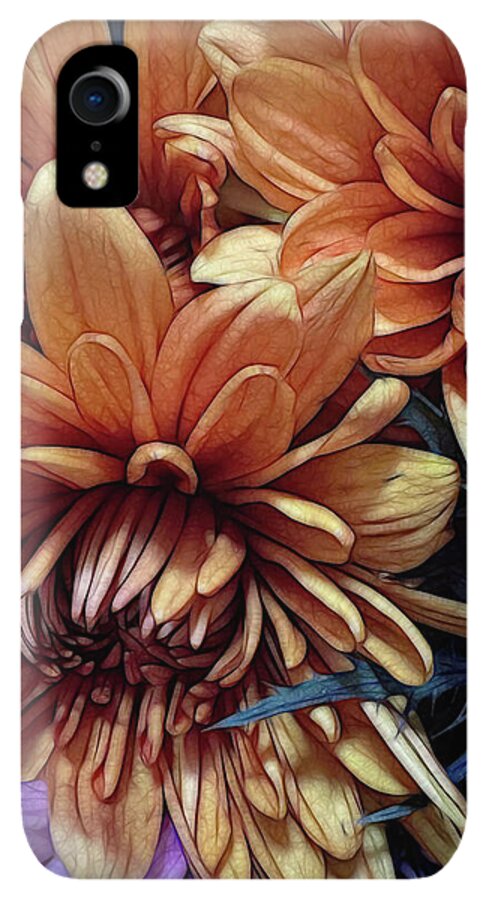 October Flowers 8 Vibrant Orange Flowers Close-Up - Phone Case
