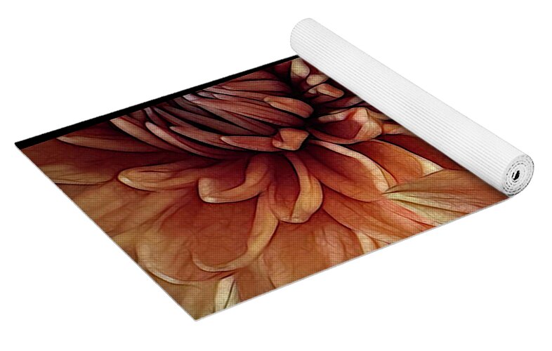 October Flowers 8 Vibrant Orange Flowers Close-Up - Yoga Mat