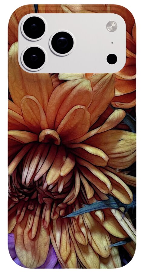 October Flowers 8 Vibrant Orange Flowers Close-Up - Phone Case