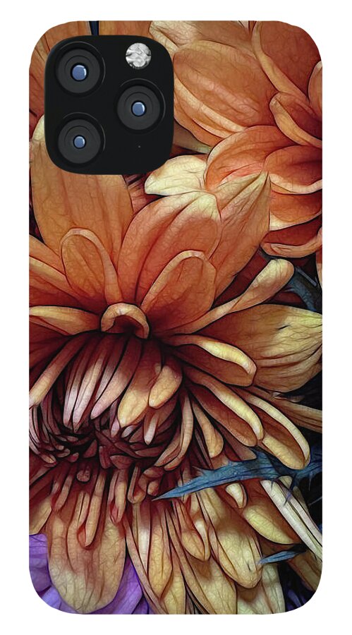 October Flowers 8 Vibrant Orange Flowers Close-Up - Phone Case