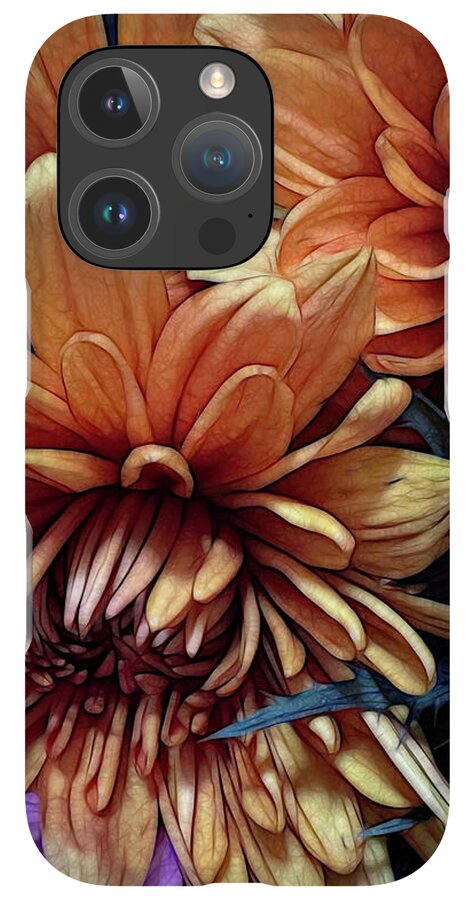 October Flowers 8 Vibrant Orange Flowers Close-Up - Phone Case
