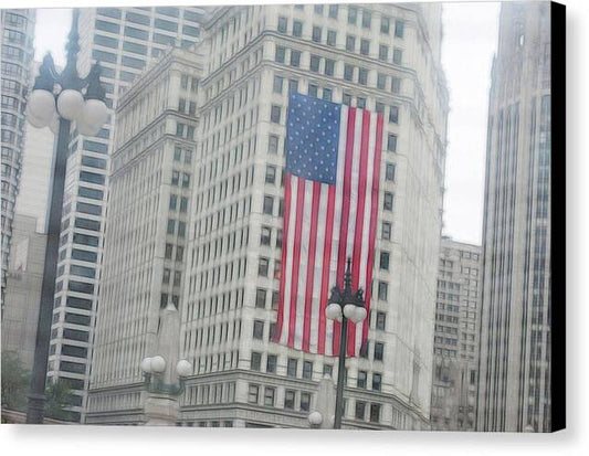 Patriotic Chicago - Canvas Print