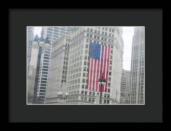 Patriotic Chicago - Framed Print